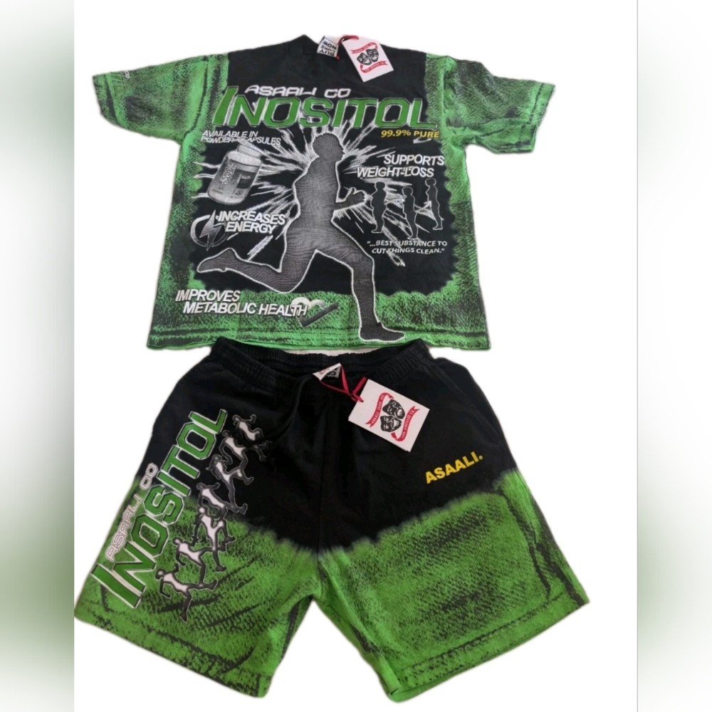 Asaali Co Inositol Supplement T-Shirt & Shorts Set Medium
